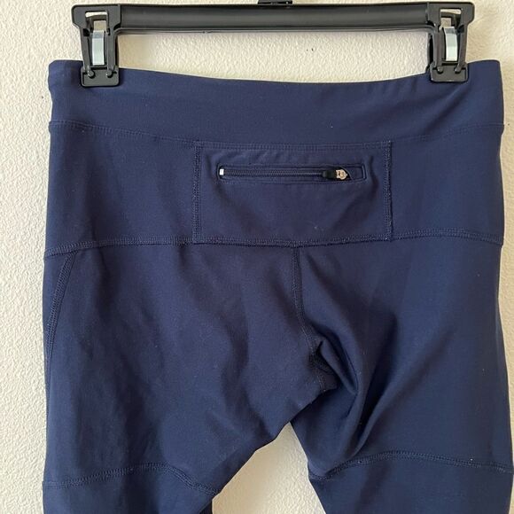 Womens Nike Pants S Small Navy Blue Athletic Gym Workout Capri S/P - Picture 3 of 5